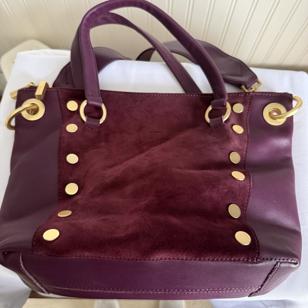 Hammitt Los Angeles Daniel Medium Purple Gold Leather Crossbody Bag Purse EUC - Picture 4 of 16